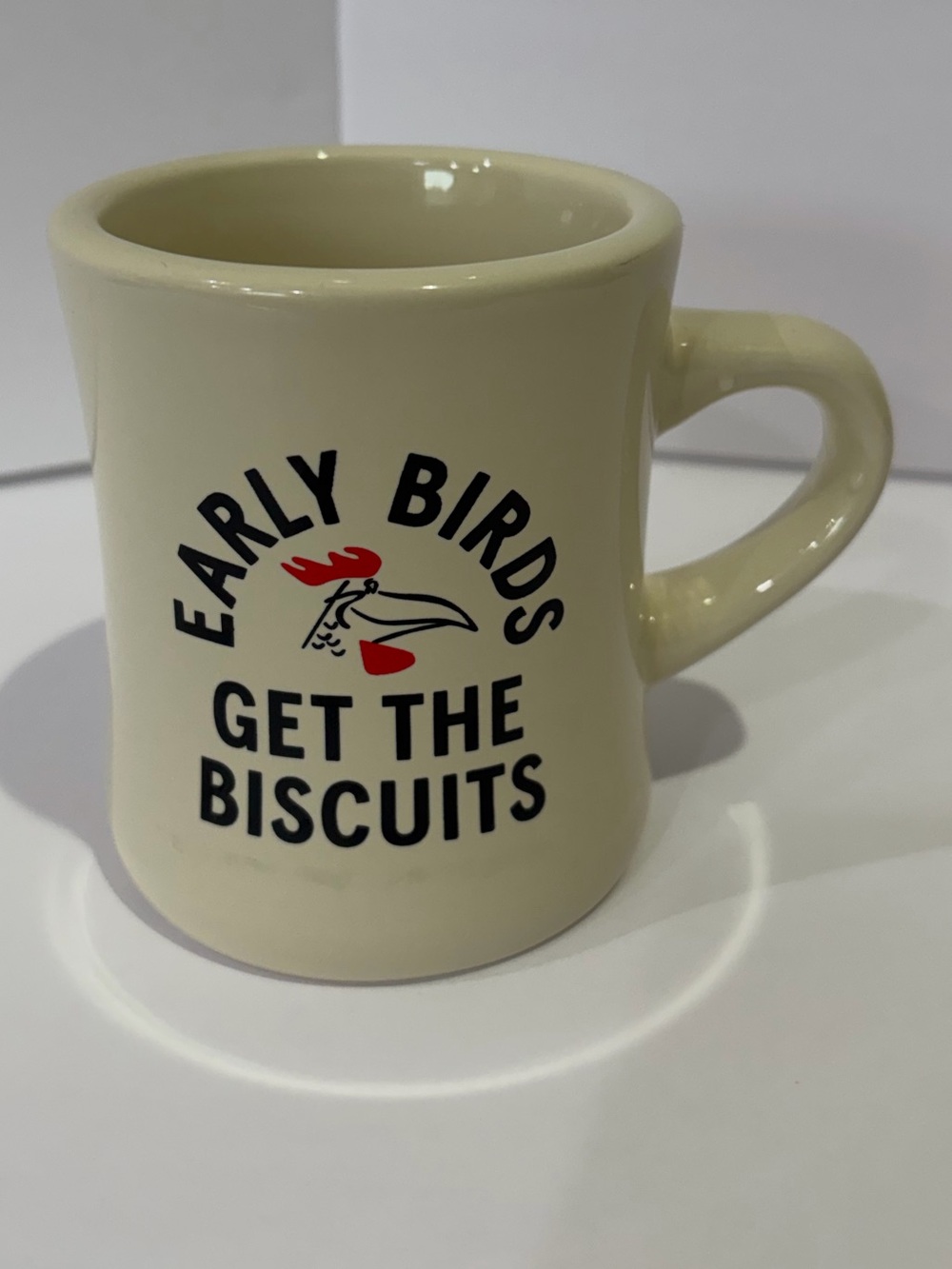 Chick-fil-A Early Birds Get The Biscuits Beige Ceramic Mug